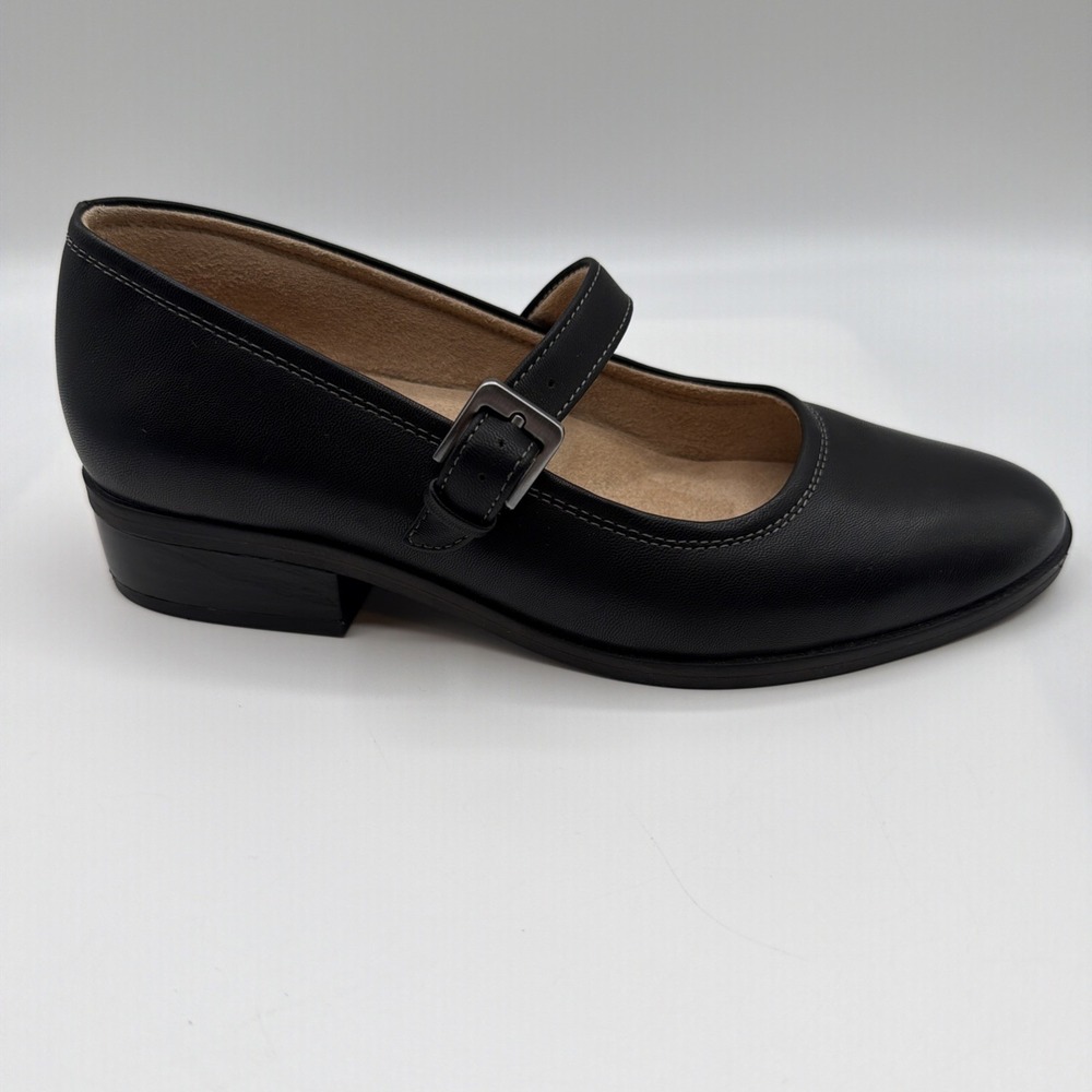 Soul by Naturalizer Ramona Mary Jane Pump, Women's 7 W, Low Heels Black Smooth